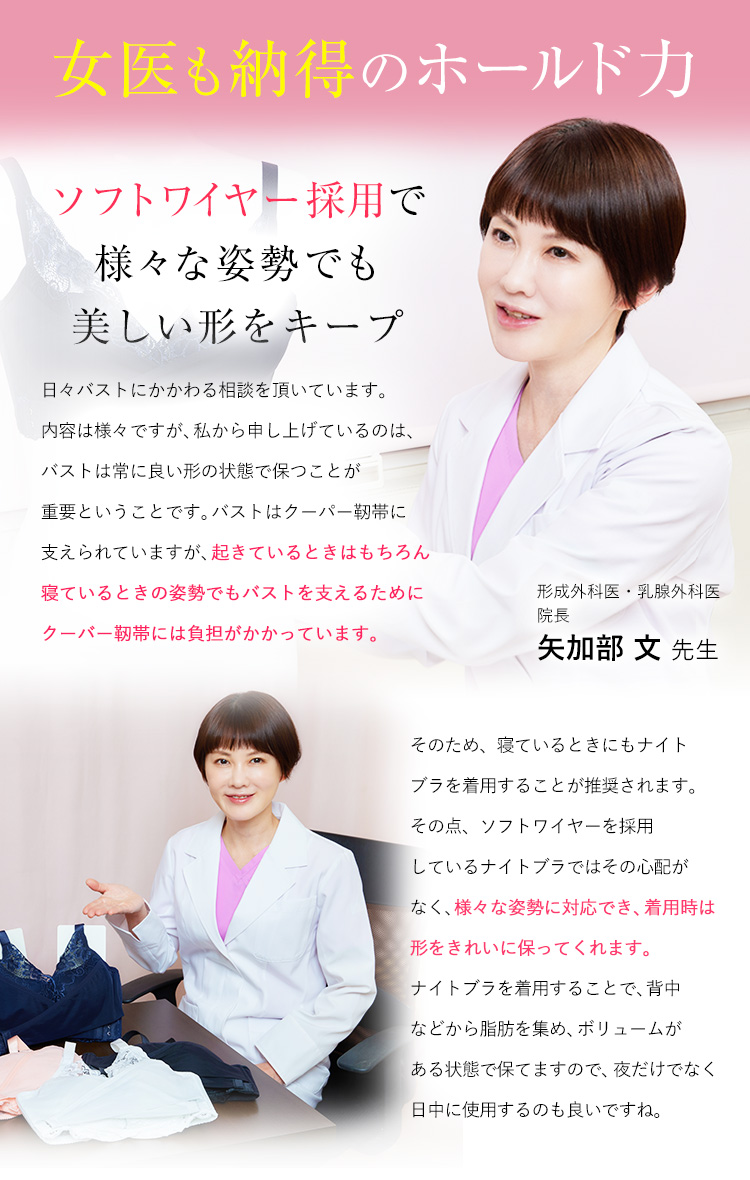 試験をクリアした高品質ナイトブラ